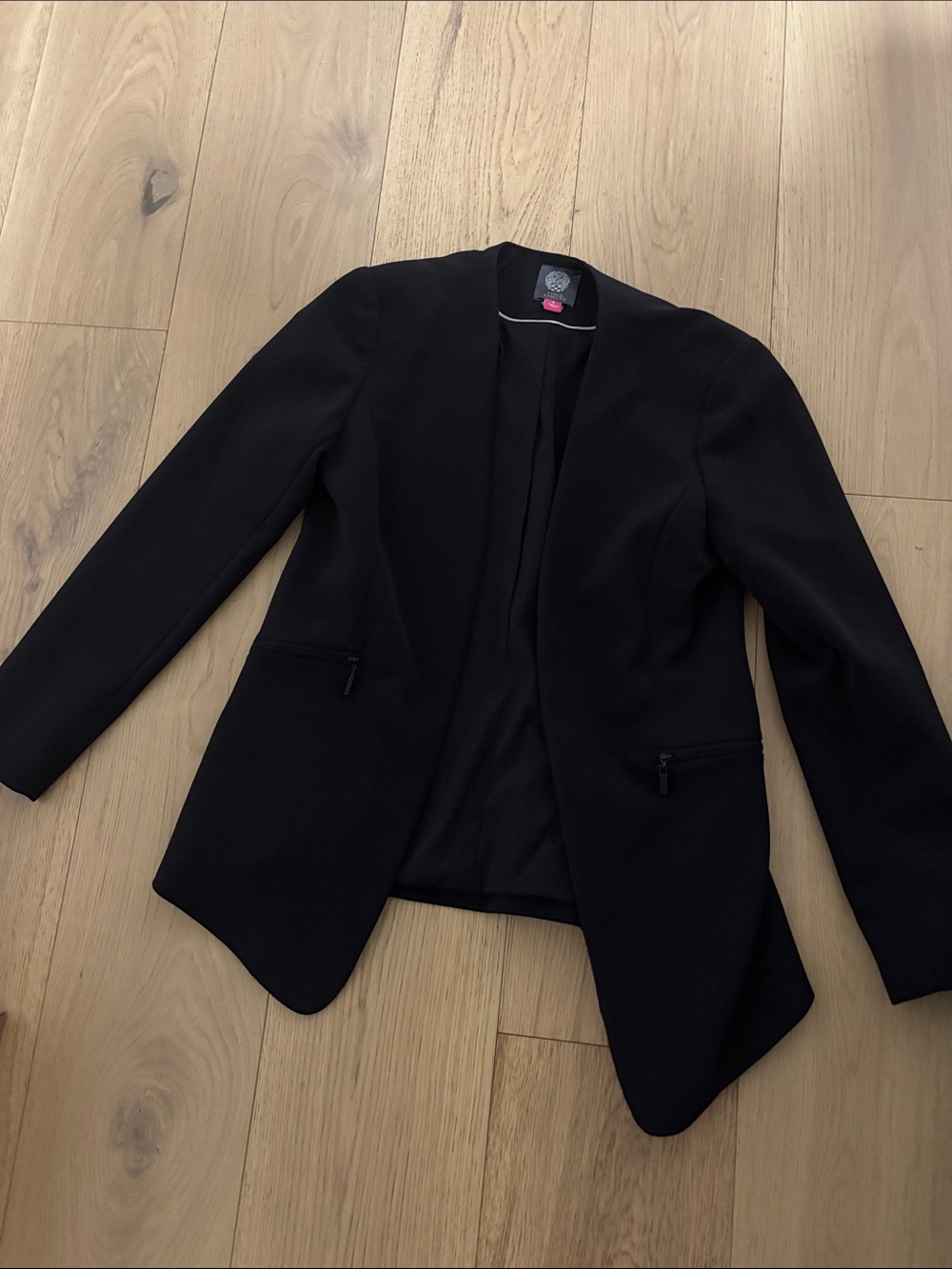 Vince Camuto Black Open-Front Blazer